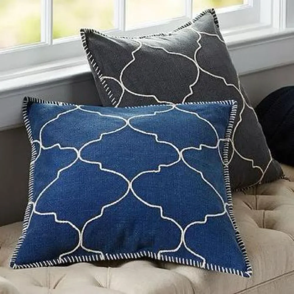Pottery Barn Blue Decorative Throw Pillow Sham